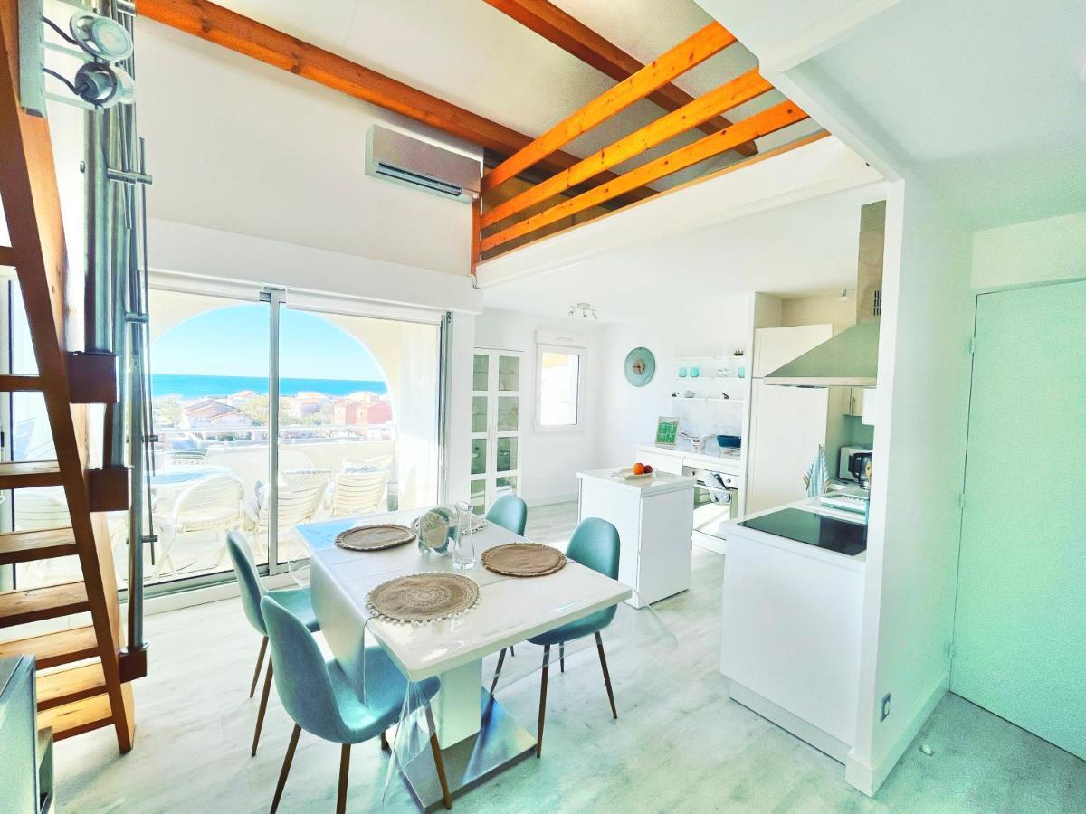 La Sirene - Loft Moderne Et Lumineux Avec Vue Panoramique Sur Mer Mediterranee Et Port De Plaisance Фронтіньян Екстер'єр фото